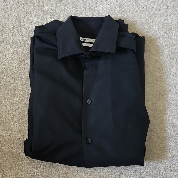 green emerald velvet dress Zara Slim Fit Dress Shirt / 10 years – Little Bloom